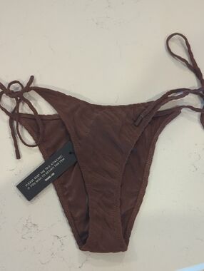 Women’s Tie-Side Bikini Bottom - Brown